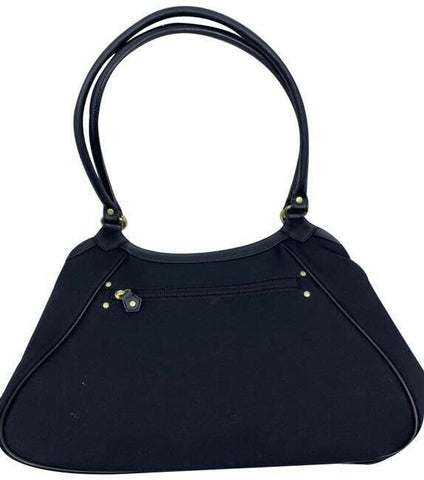 Maxx New York Tote Black Nylon Fabric Shoulder Bag