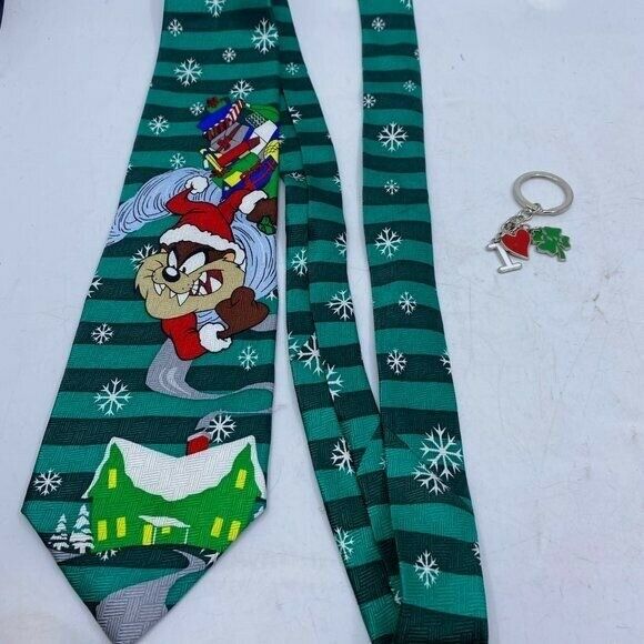 Looney Tunes Mania Christmas Taz Tie
