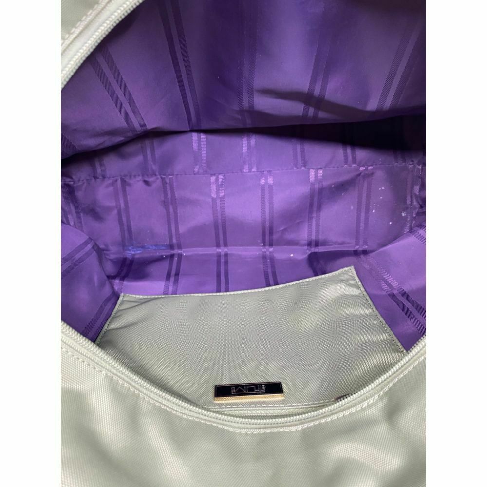 TUMI Green Nylon Tote Bag Large Size w/ Leather Trim Good Condition