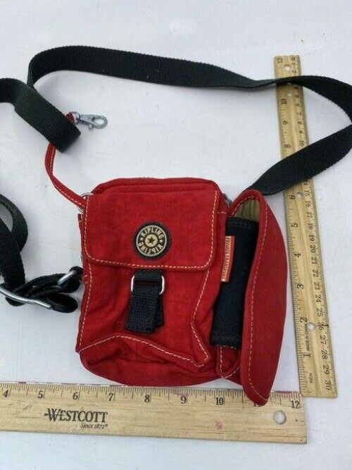 kipling crossbody red nylon weekend travel bag