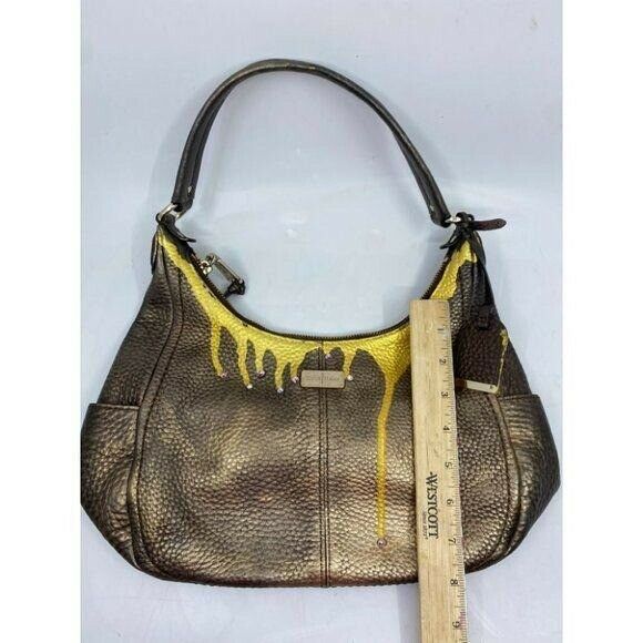 Cole Haan Leather Crossbody Brown Gold Customized