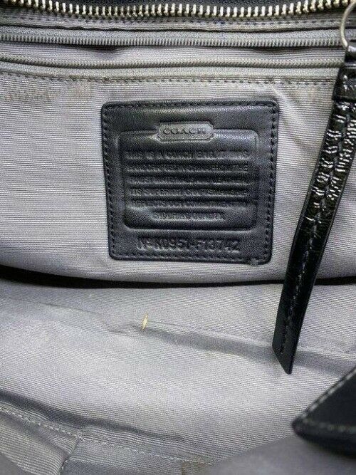 coach bag large black fabric tote