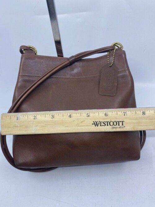 coach vintage brown leather cross body bag
