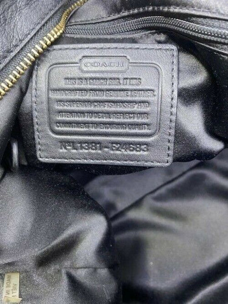 Coach Campbell Izzy Fashion Satchel Black Leather Cross Body Bag