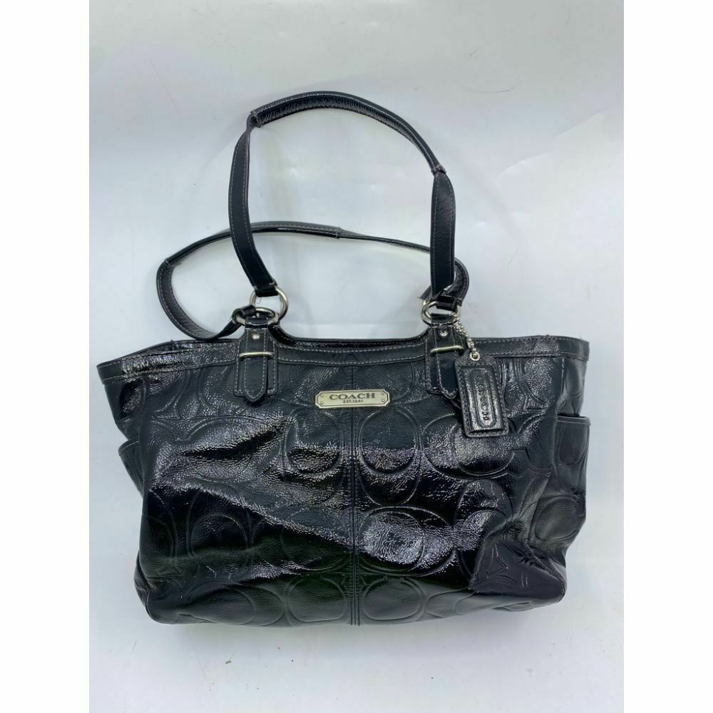 COACH Large Patent Leather Black Shoulder Bag