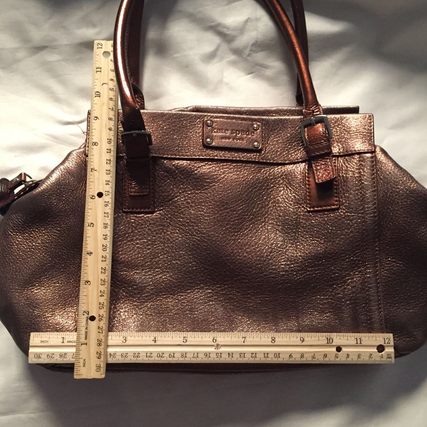 KATE SPADE Bronze Leather Tote Bag