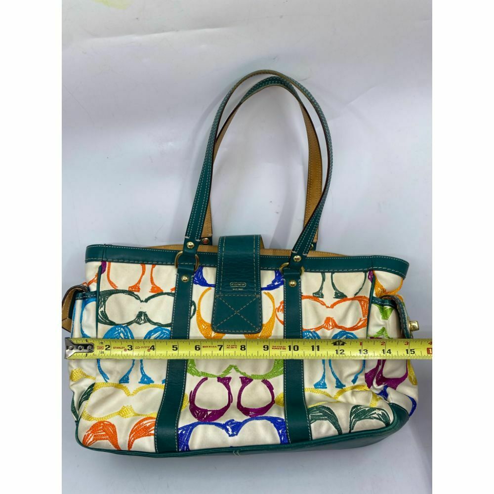 Coach Women's Large Multicolor Fabric Tote Bag
