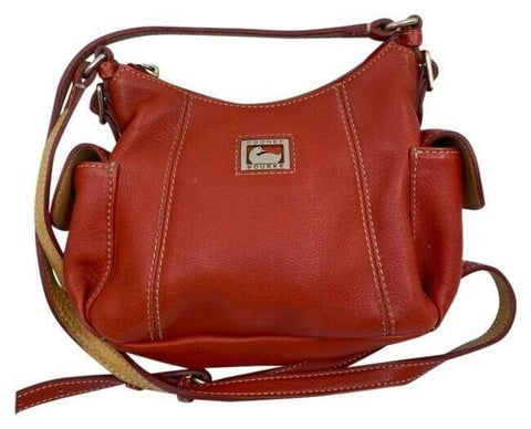 dooney and bourke orange leather cross body bag
