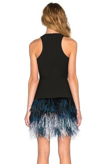 ELIZABETH And JAMES Dania Black And Ombré Blue Cocktail Dress Sz 2