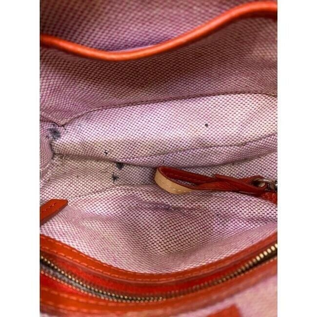 dooney and bourke orange leather cross body bag
