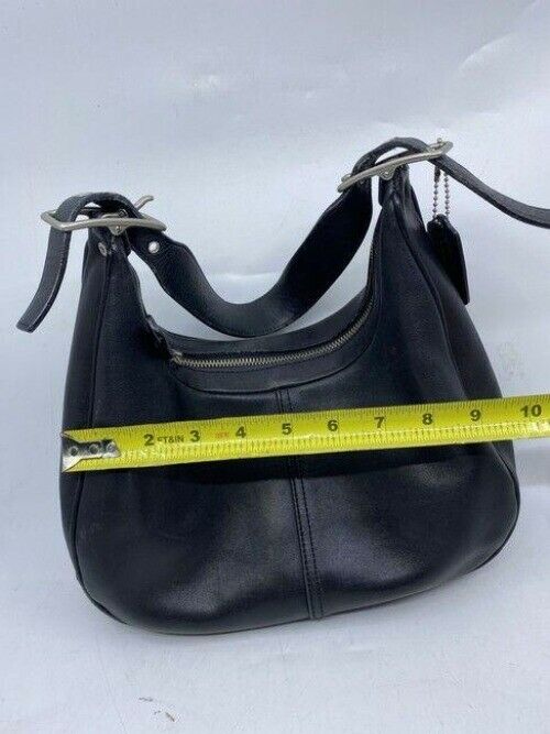coach black leather shoulder bag
