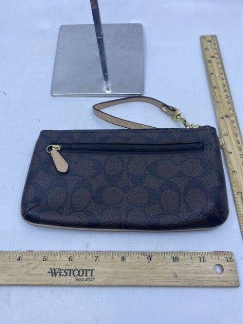 Coach Like New Large Brown Tan Wristlet