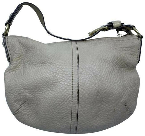 coach beige leather shoulder bag