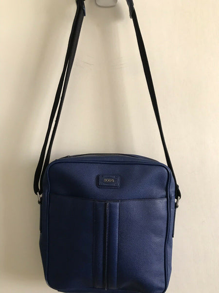TOD’S Blue Saffiano Leather Crossbody Bag