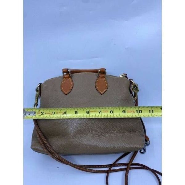 dooney and bourke tan brown leather cross body bag