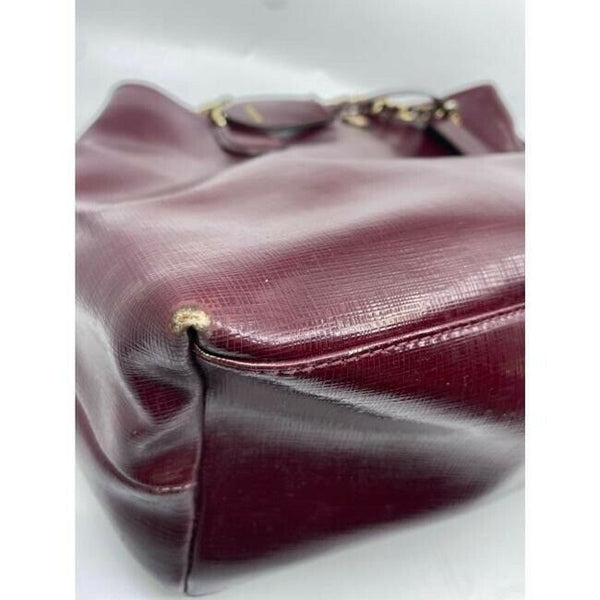 COACH XL Burgundy Leather Shopping Tote Bag