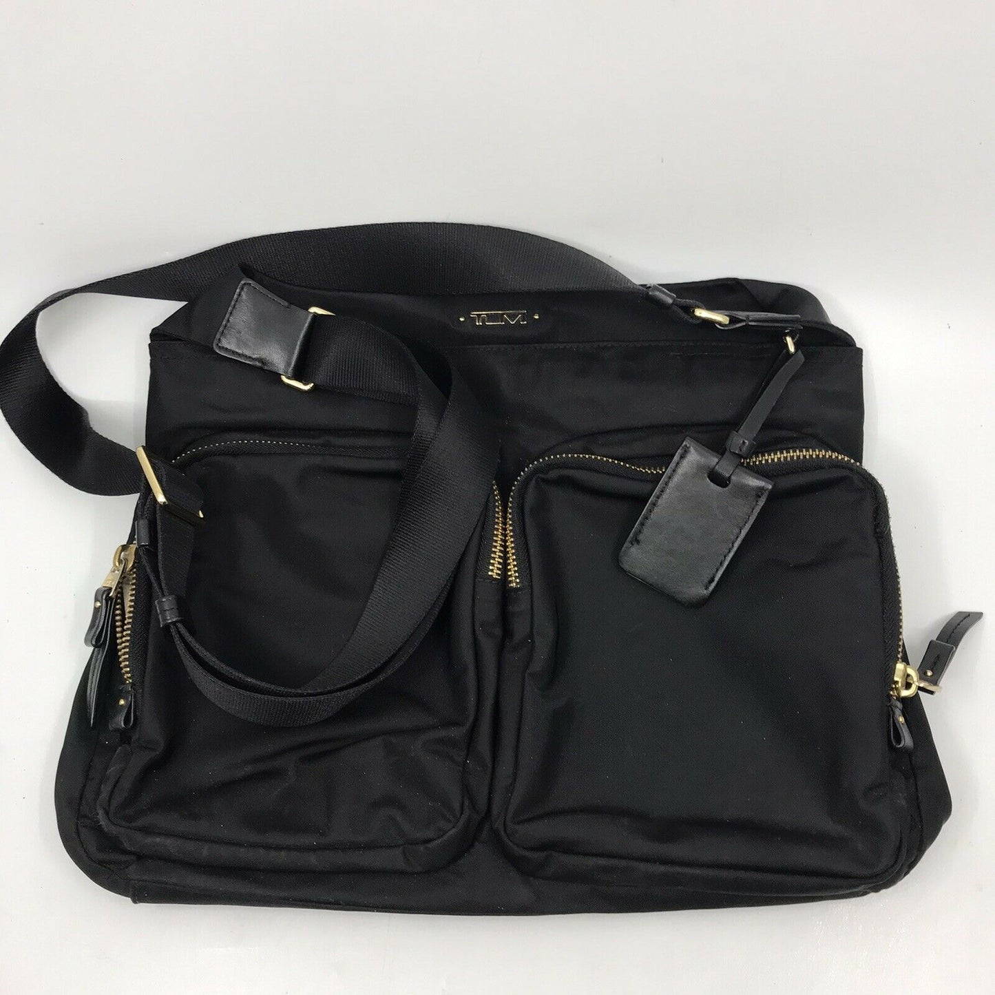 TUMI Black Nylon Voyage Crossbody Bag