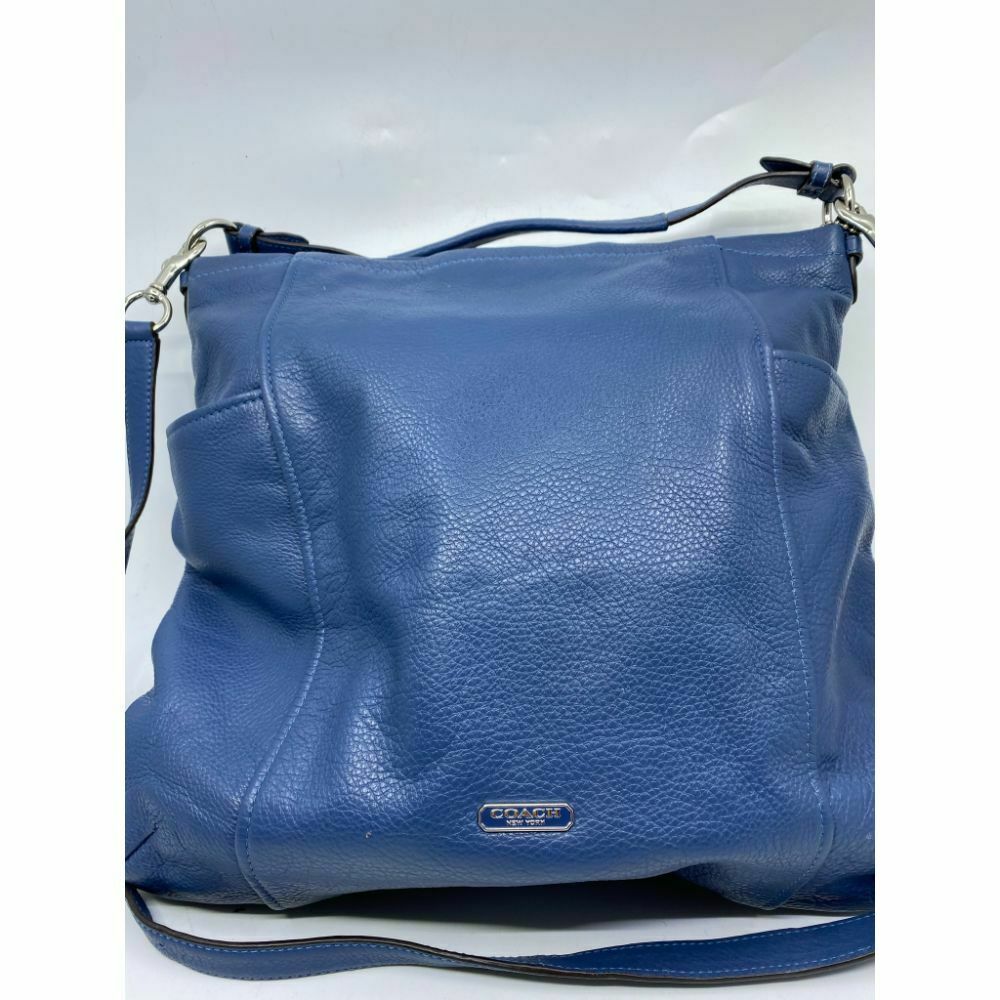COACH XL Leather Blue Shoulder Bag Very Good Condition