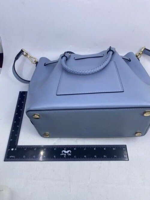 Michael Kors Bucket Blakely Blue Leather Cross Body Bag