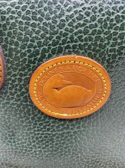 Dooney And Bourke Vintage Green Leather Cross Body Bag