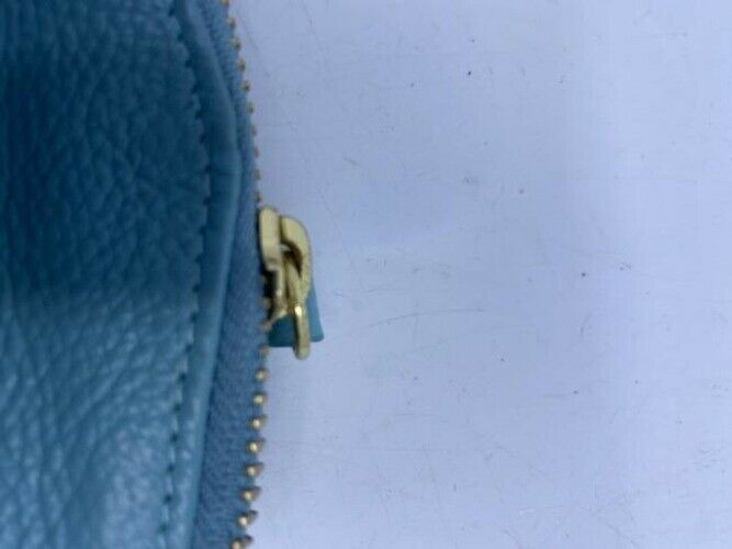 Lodis Large Soft Blue Leather Clutch