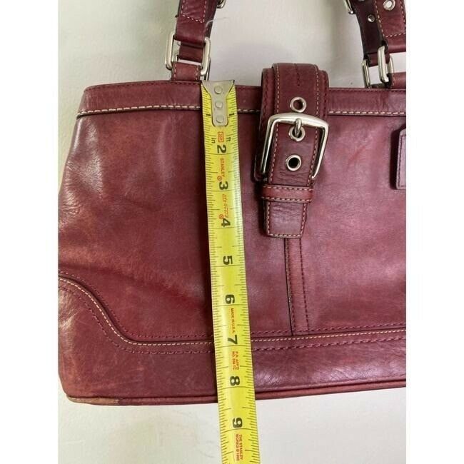 COACH Large Burgundy Leather Shoulder Bag