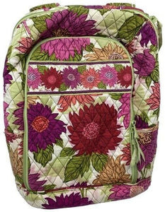 vera bradley quilted large purple green white backpack