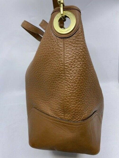 Coach w medium handbag w strap classic caramel brown leather shoulder bag