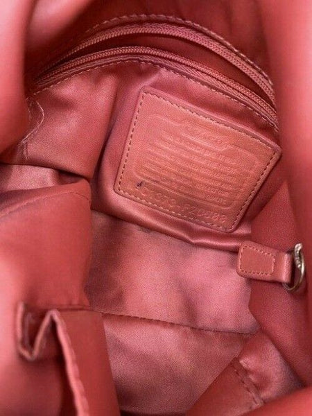 Coach Classic Orangepink Fabric Cross Body Bag