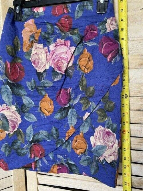 Nicole Miller blue pink green floral msrp skirt