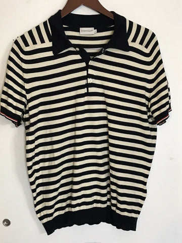 MONCLER Men’s Striped Polo Shirt sz L