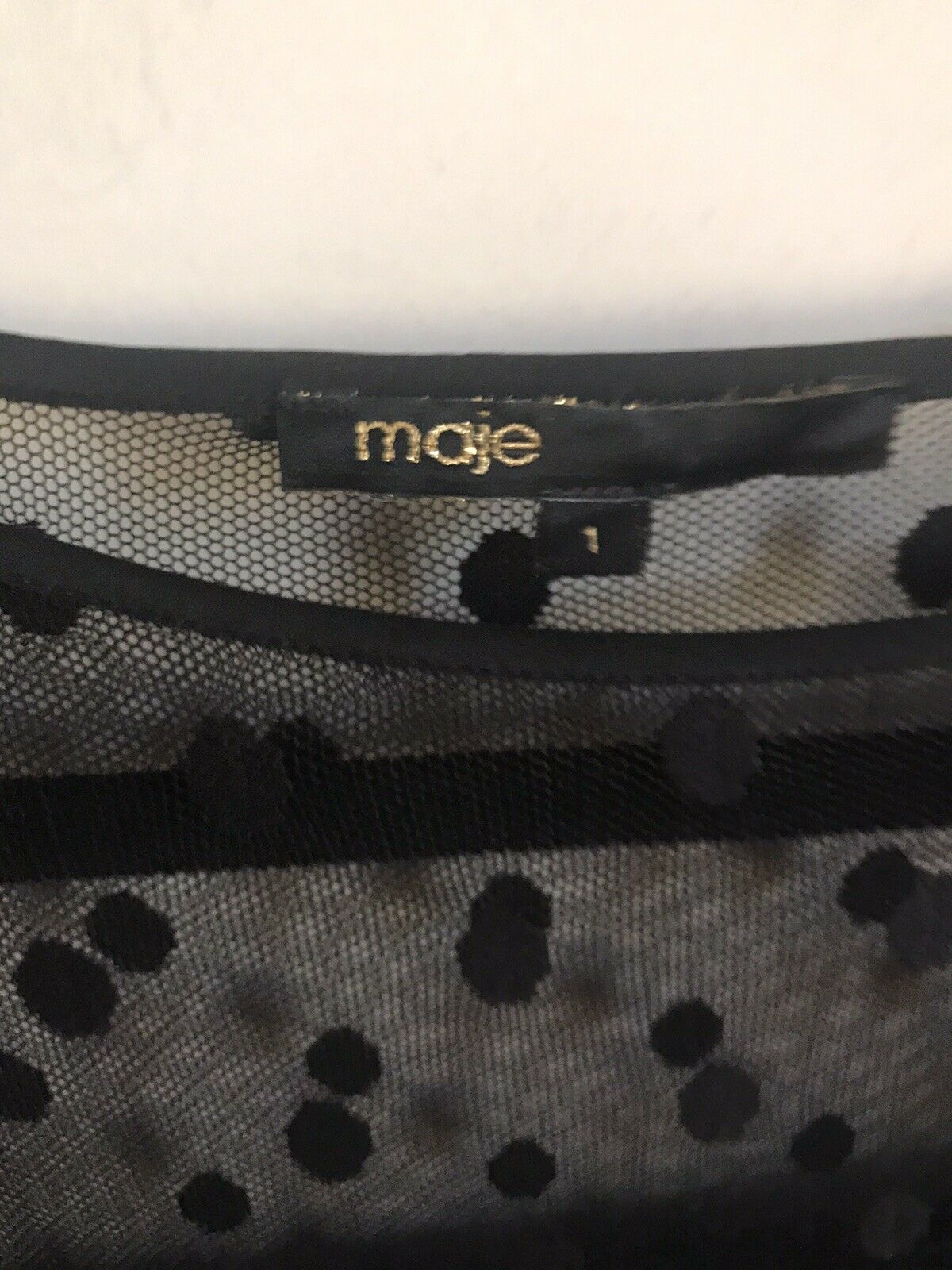 MAJE Black Lace Dress Size 1