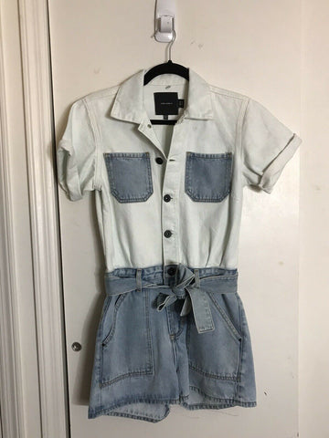 NWT! John John Lab Denim Romper Small