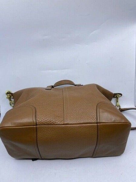 Coach medium brown leather cross body bag