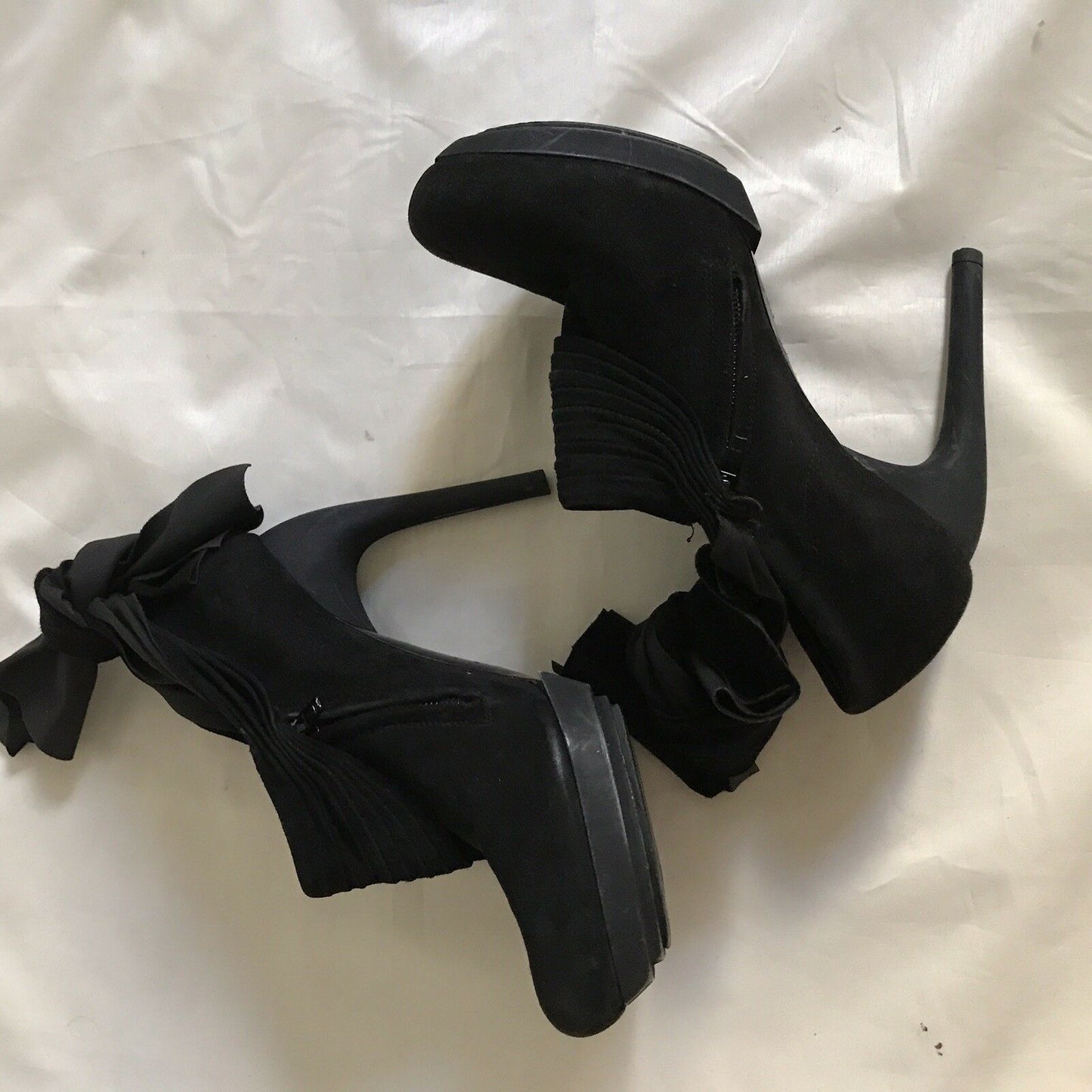 BALENCIAGA Black Suede Booties  Size 38
