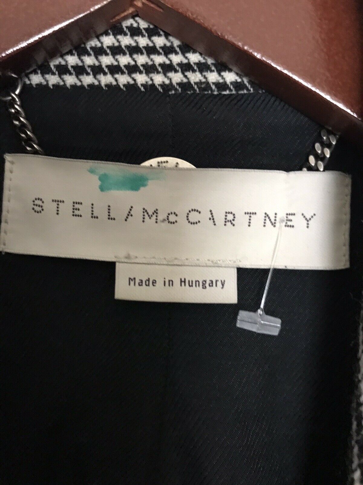 STELLA McCartney Houndstooth Bomber Jacket US Sz Small