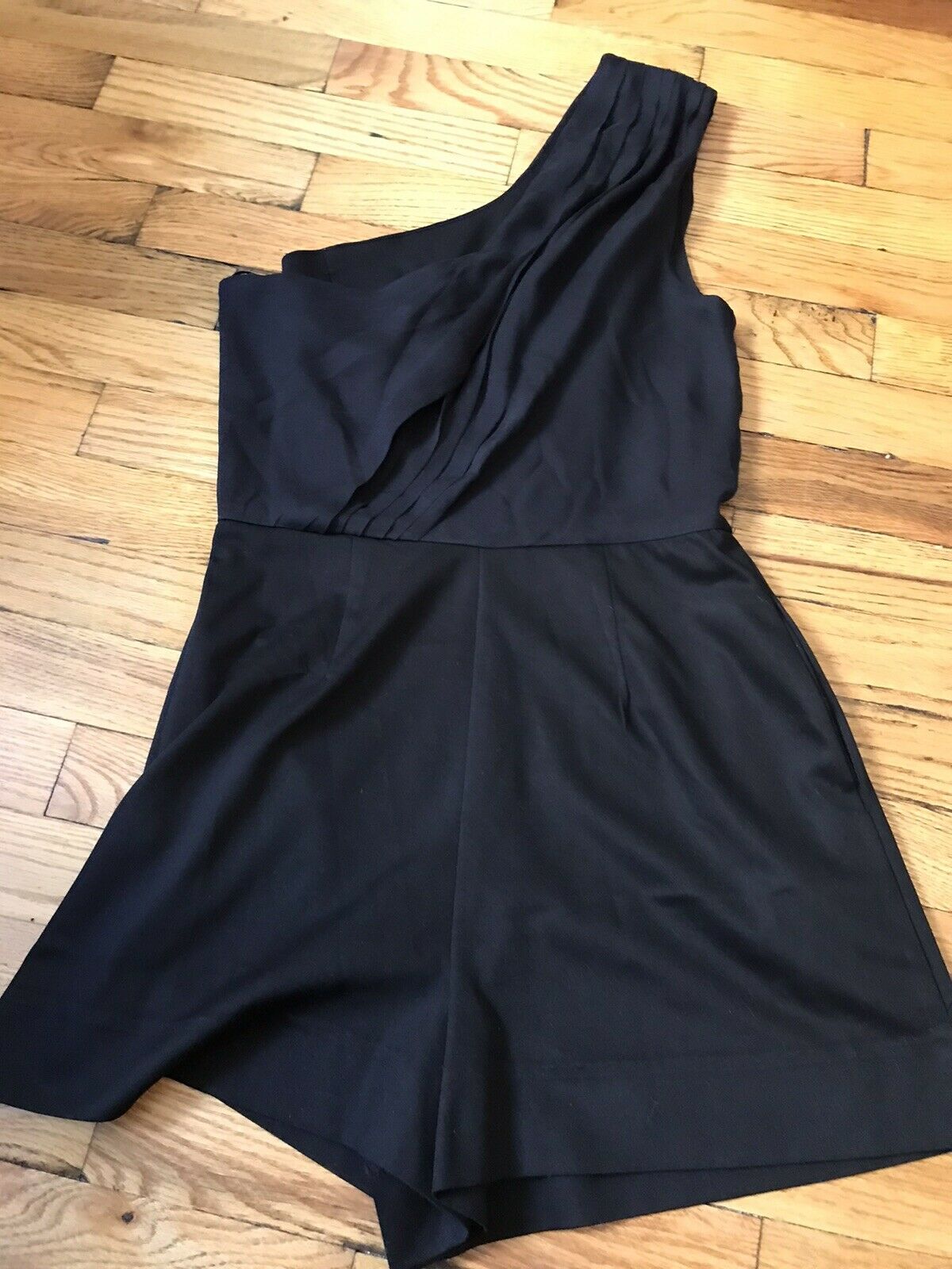 Black Halo One Shoulder Romper Dress Small