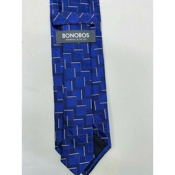 New! BONOBOS Blue Premium Neck Tie Made in USA