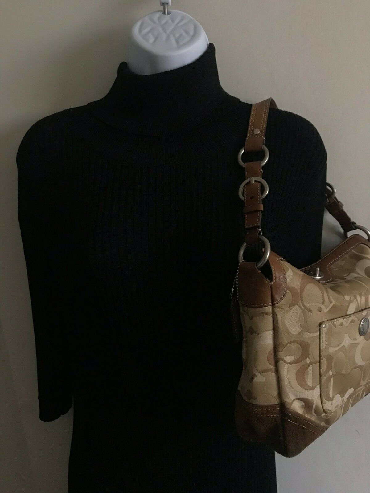 Coach Jacquard Fabric Bag