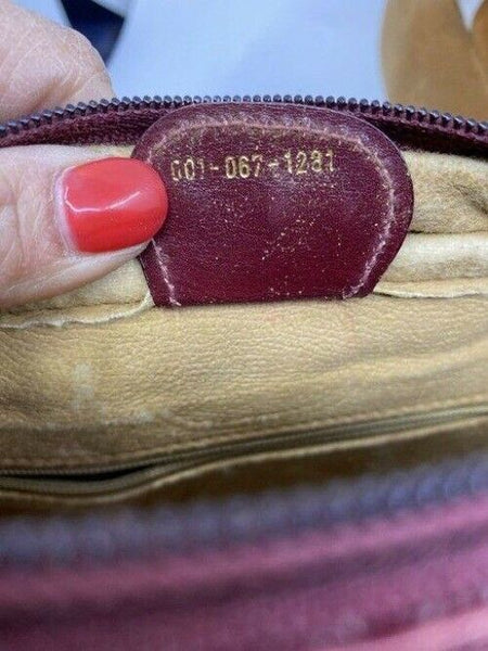 gucci vintage burgundy leather cross body bag