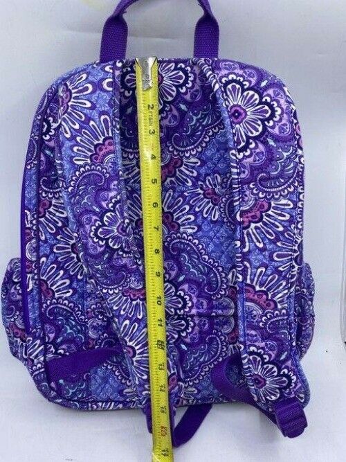 vera bradley quilted large purple blue backpack