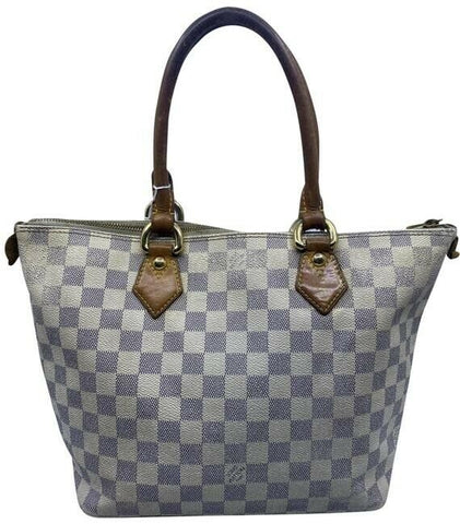 Louis Vuitton Saleya Vintage Crean Damier Azur Canvas Shoulder Bag