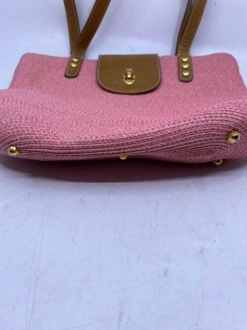 Eric Javits Shopper Pinkgreen Weave Shoulder Bag