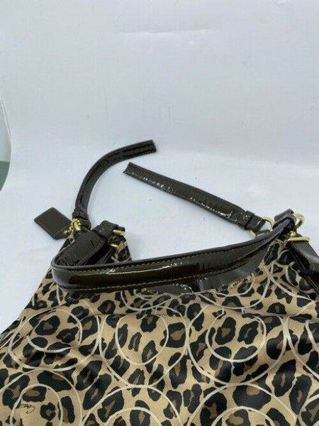 coach in need of tlc brown fabric shoulder bag