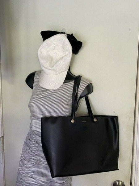 Furla Eden Black Leather Shoulder Bag