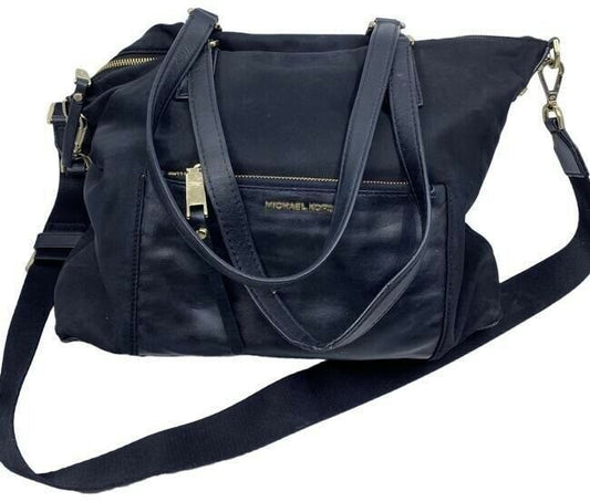 michael kors large shoulder black nylon cross body bag