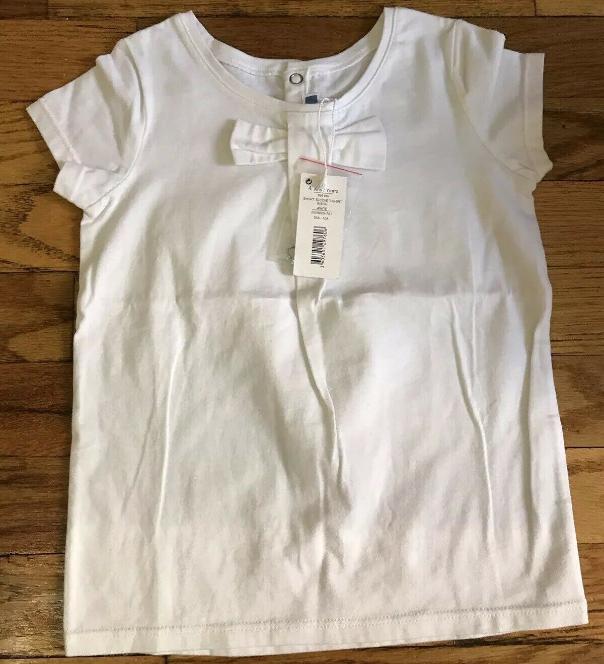 NWT! Lot Of 2 JACADI White Cotton Tops 4 Yrs