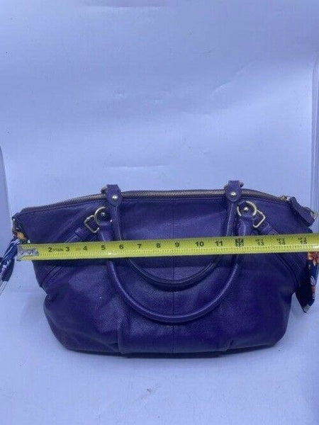 Coach w handbag customized by me w applique street art purple tote