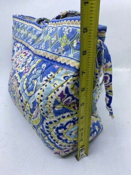 Vera Bradley Large Quilted Blue Purple Yellow White Shoulder Bag