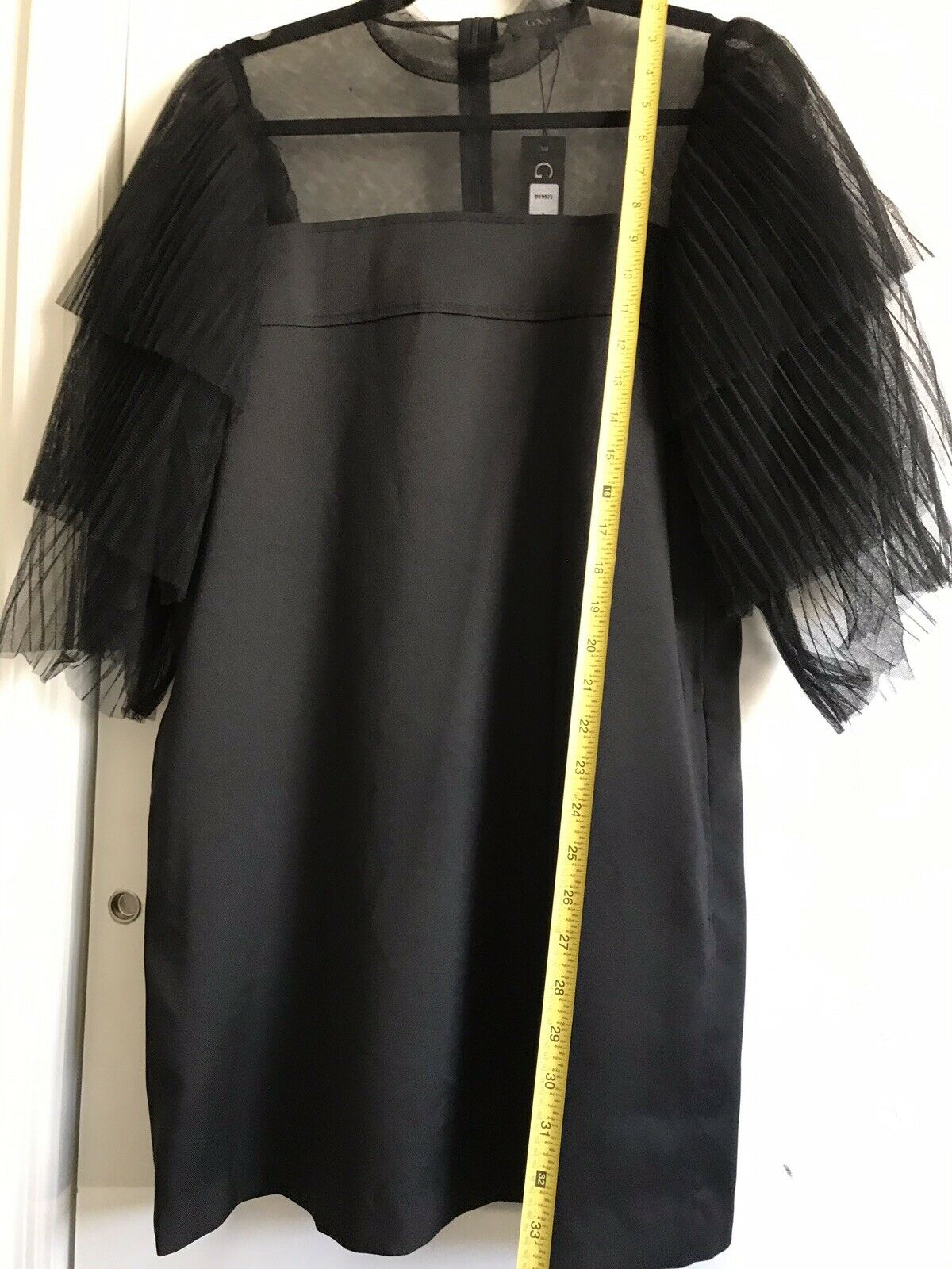 NWT! GRACIA Black Dress W/ Puff Sleeves
